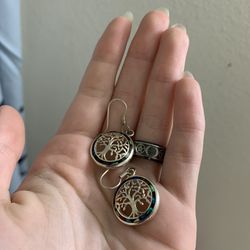 Opal Tree Of Life Earrings 
