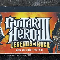 Guitar Hero III Legends of Rock Wireless Bundle PlayStation PS2 w Box No Dongle