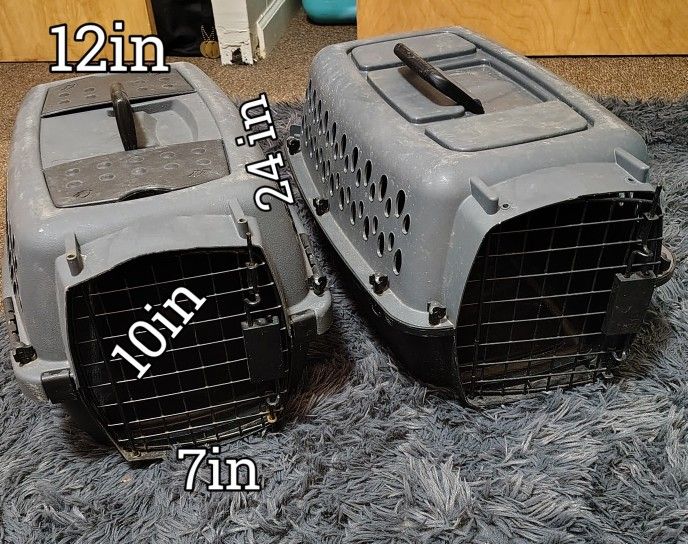 Two Small Animal Carriers