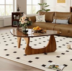 Modern Tempered Glass Coffee Table – Mid Century Style