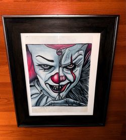 Pennywise IT Clown Framed Original Art