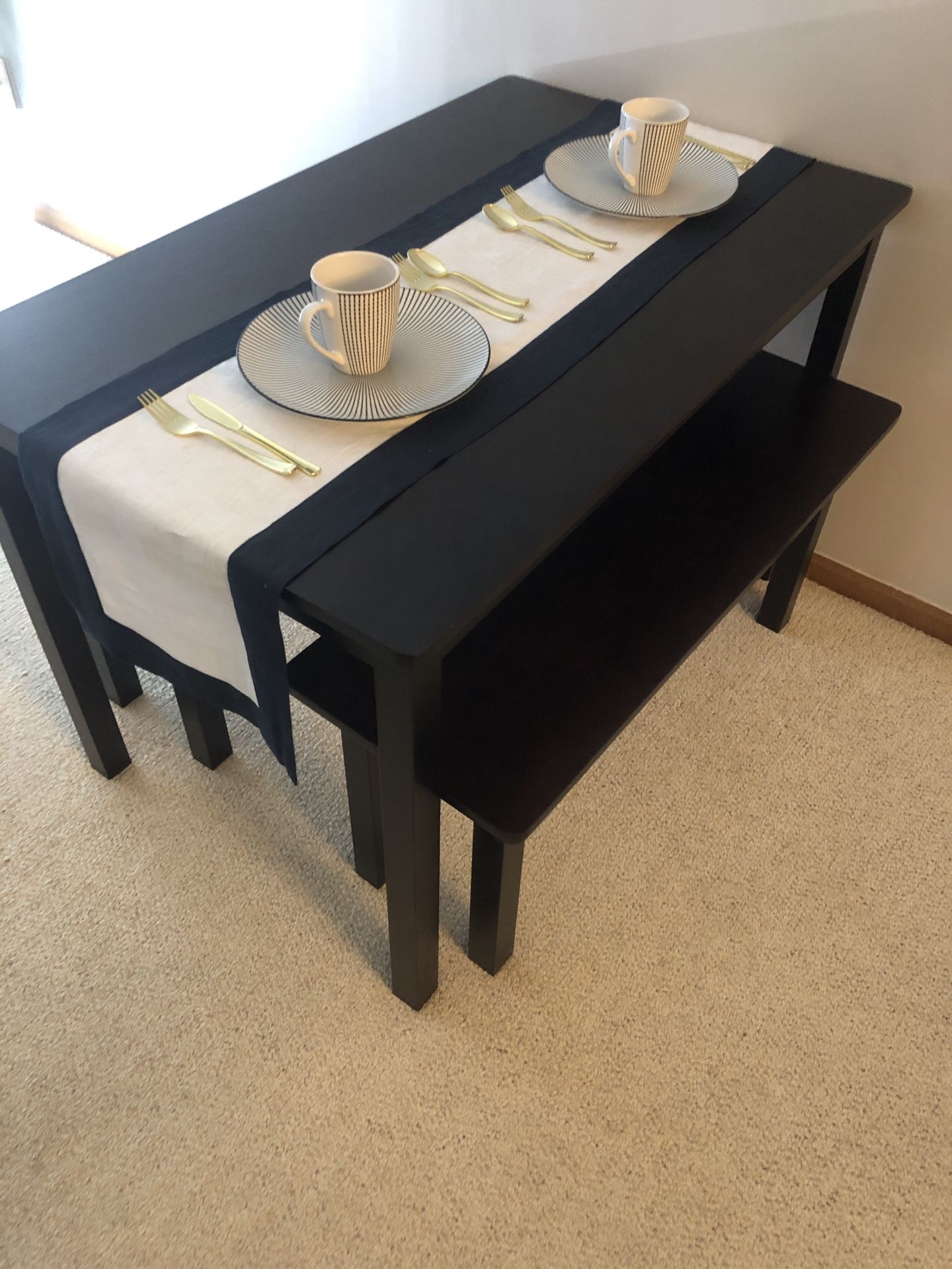 Brown Dinette Bench Set