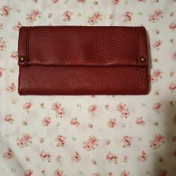 Red Leather Wallet 