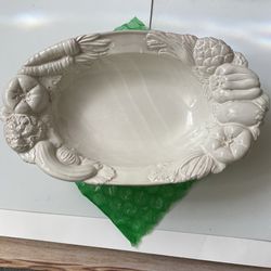 White ceramic platter