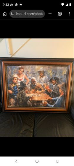 Beautiful Collector Painting By Andy Thomas Western Cowboy Poker ...Asking 625 Or Best Offer ...Do Your Research And Make Me An Offer 37 By 27 