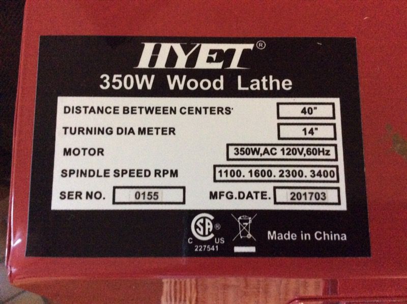 Hyet wood turning lathe for Sale in University Place WA OfferUp