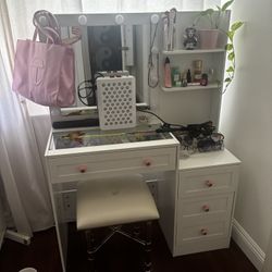 Vanity Makeup Table Desk & Stool