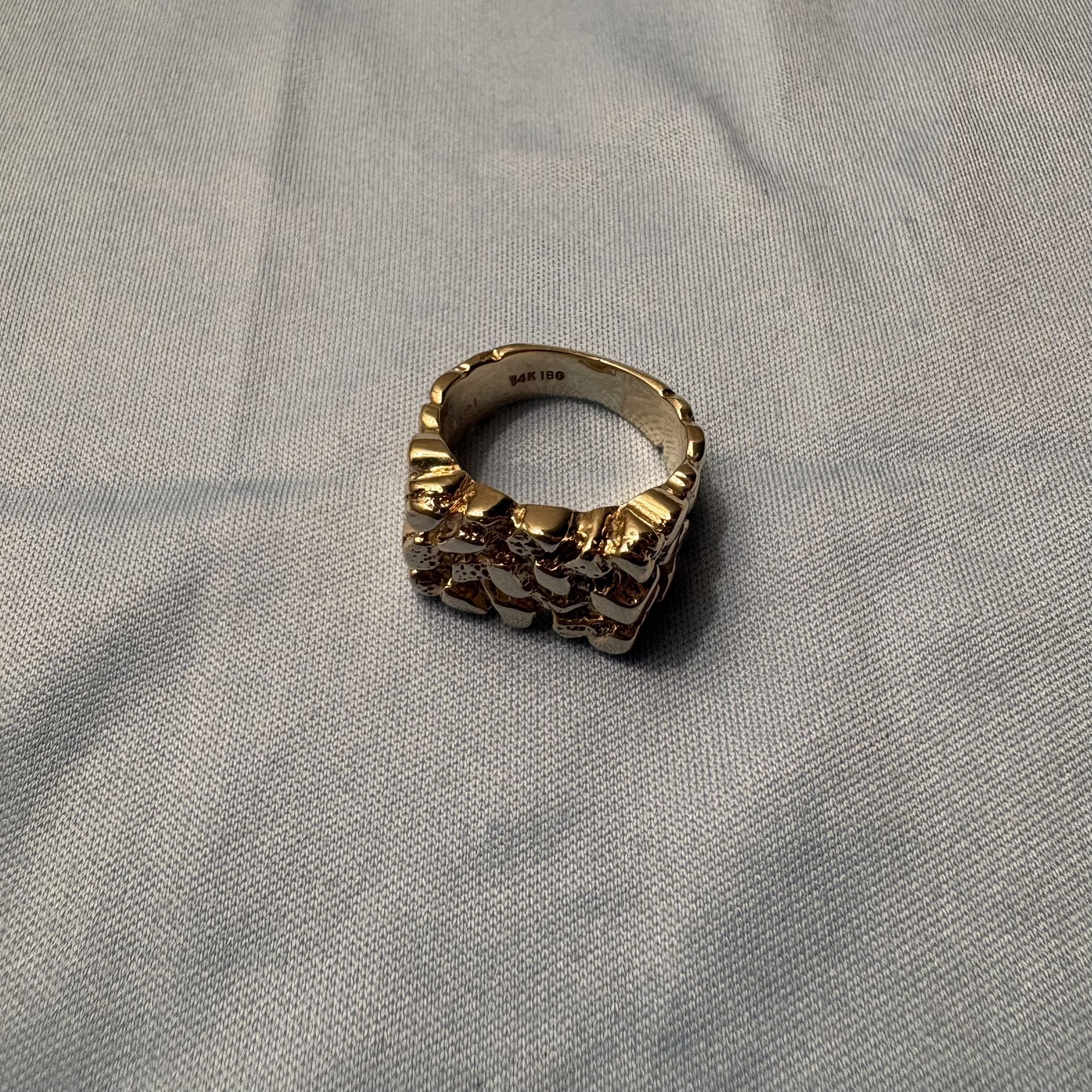 14k Gold Nugget Ring