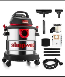 Like New Shop-Vac Wet/Dry 5 Gallon, 4.5 Peak HP Vacuum, Stainless Steel