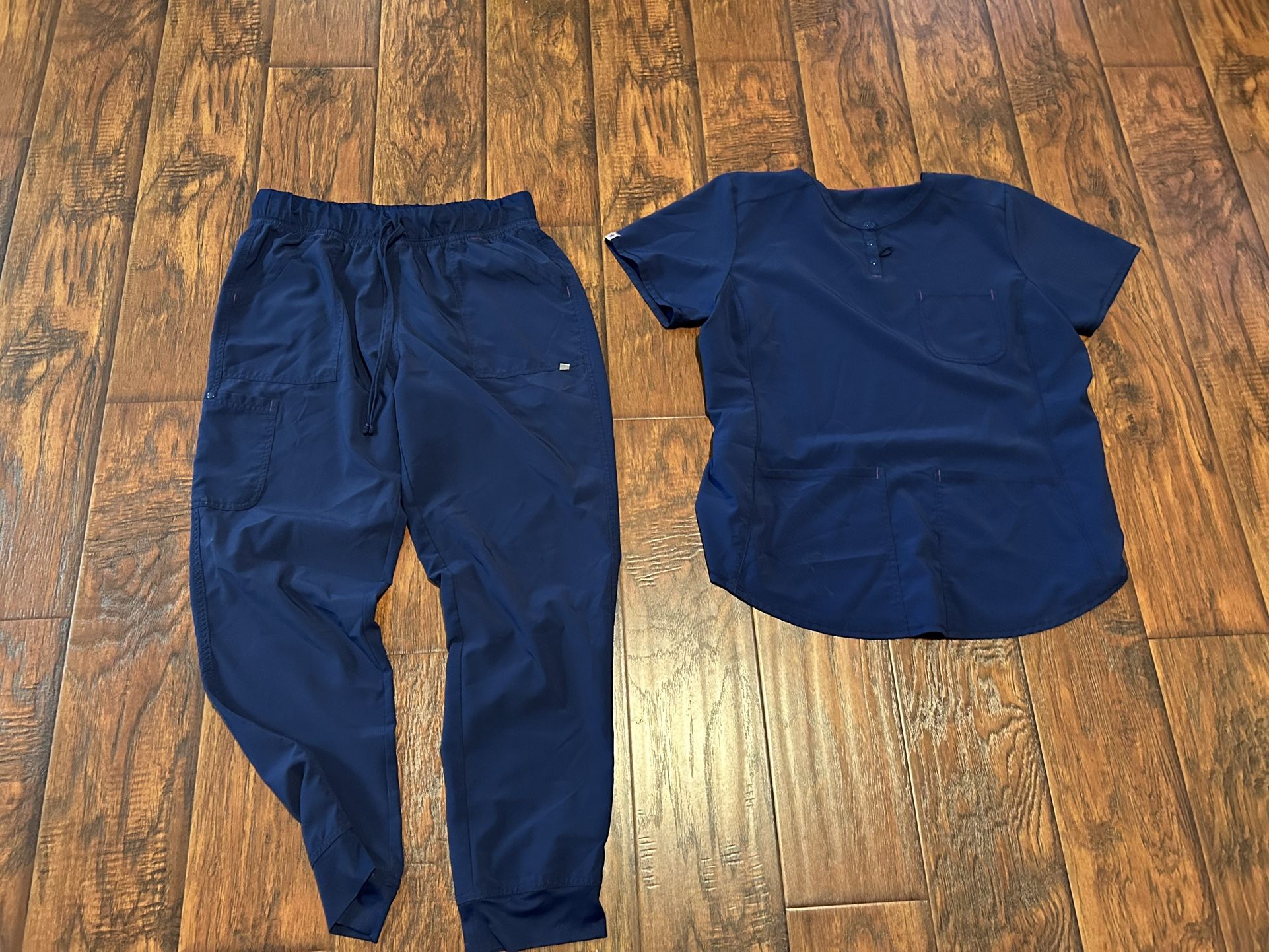 Ladies Scrub Set Large Navy Blue ScrubStar