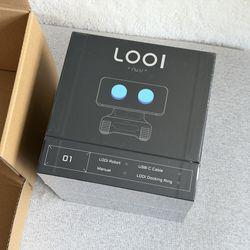 LOOI Robot AI Desktop Companion - Space Black ChatGPT Interaction