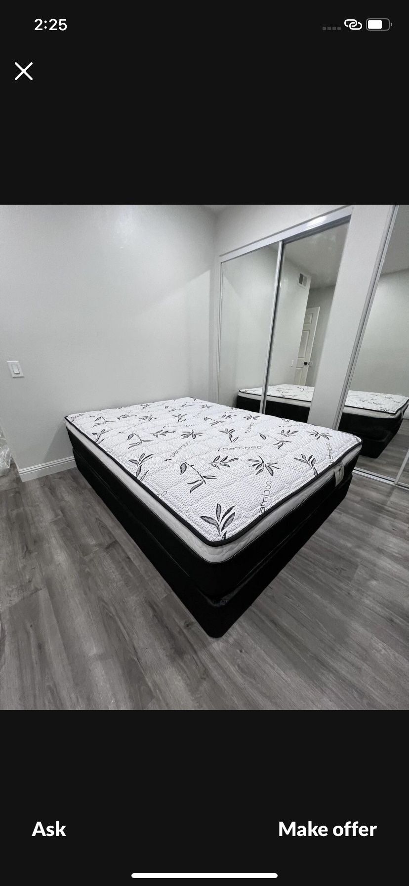 new orthopedic Pillow top mattresses Colchones nuevos ortopédicos pillow top Queen size $150 - $210 With Box Spring Full size $140 - $200 With B