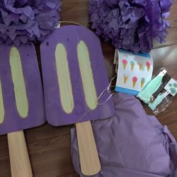 Popsicles Ice Cream Birthday Decorations 
