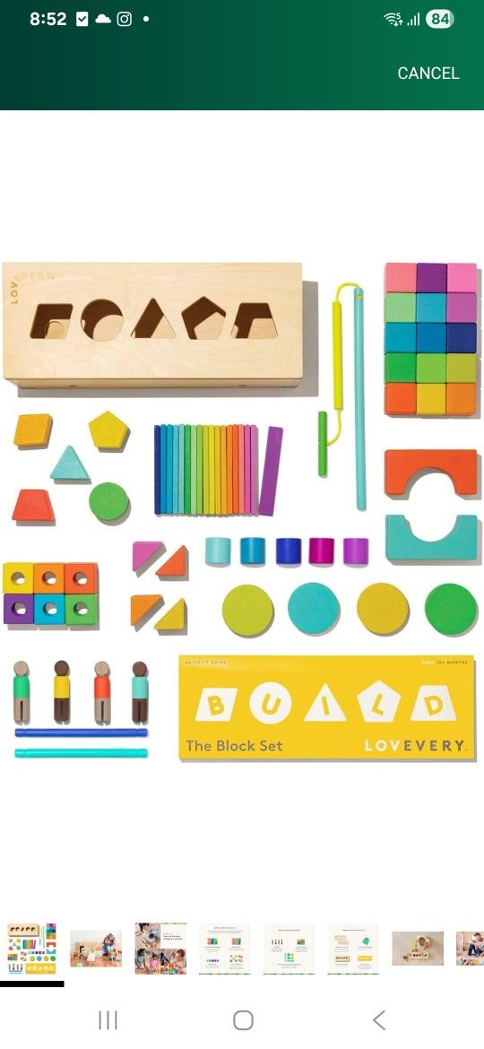 Lovevery The Block Set Solid Wood Building Blocks And Shape