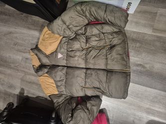 Men's GUESS Larry Fabric Block Puffer Jacket