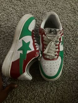 BAPE Bapesta Low-Top Sneakers Red Green White