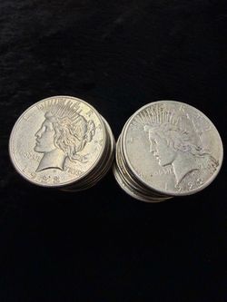 1922 and 1923 Peace dollars 90% Silver