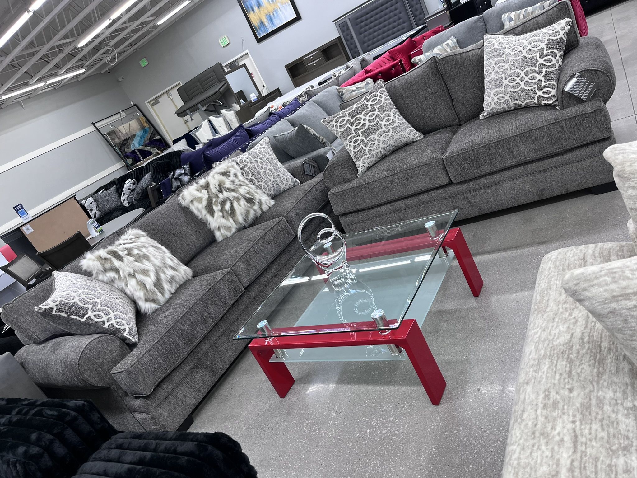 Beautiful Sofa Set ✨ Grey Fabric 🩶