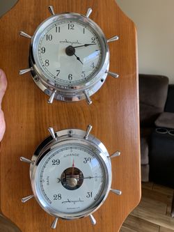 Antique Keinzle German Clock And Barometer