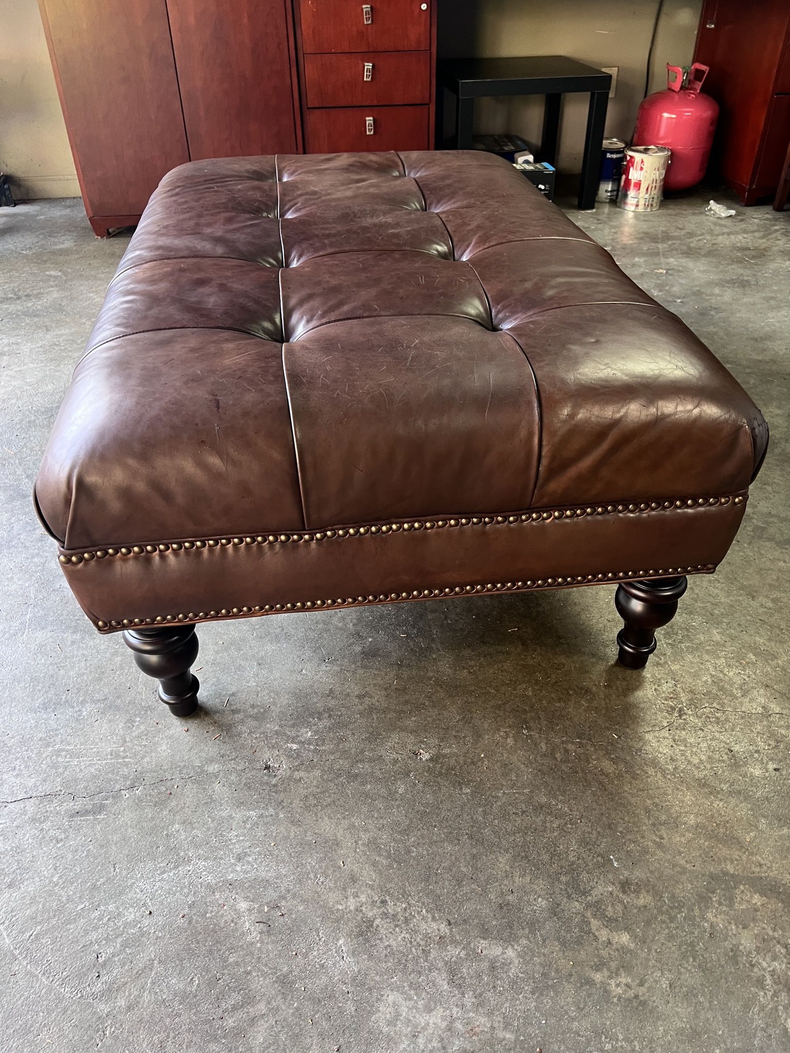 leather Bed End Stool