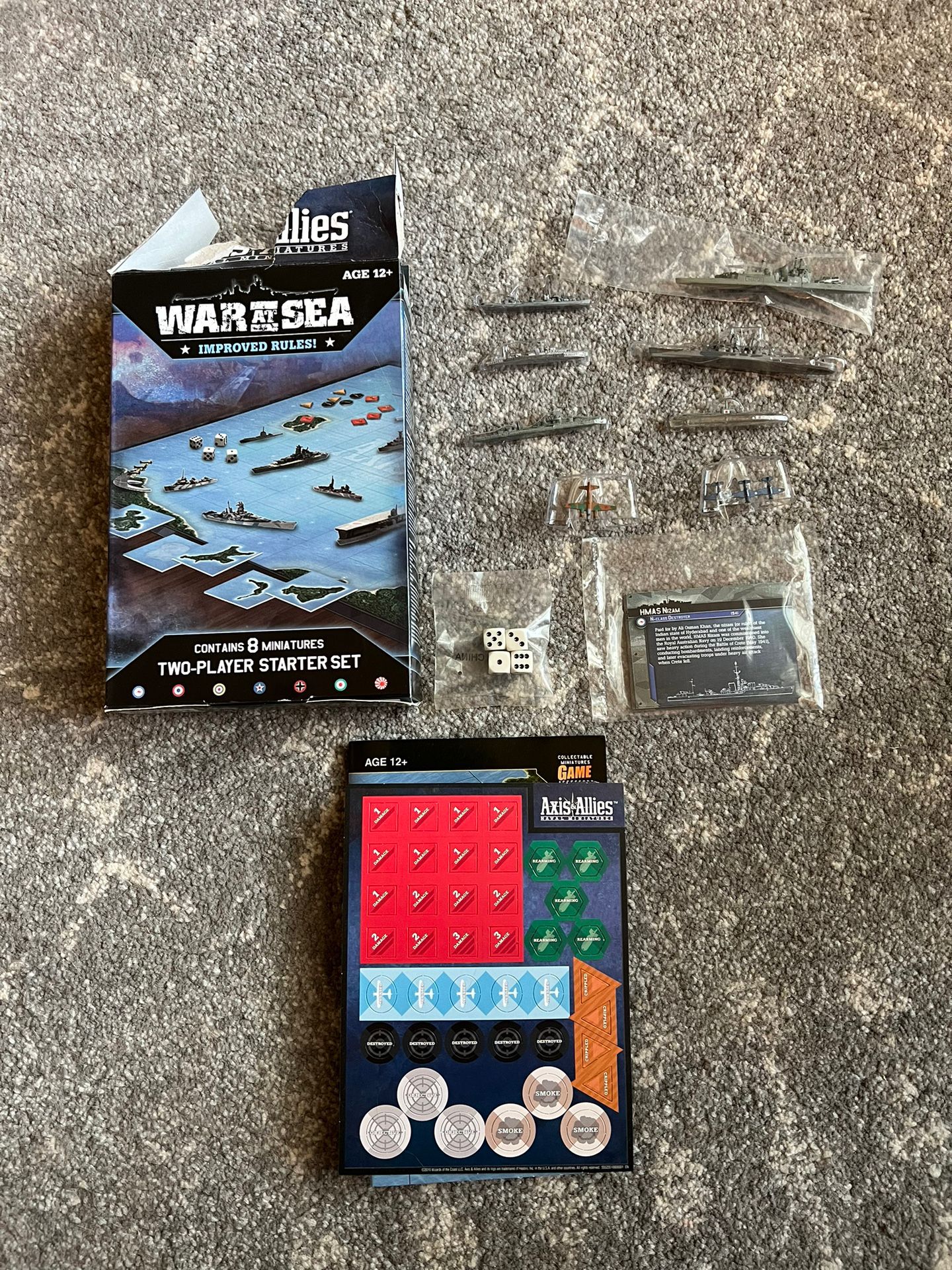 Axis & Allies War At Sea Miniatures Starter Set NEW!