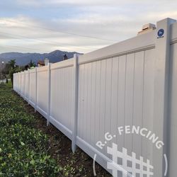 White Vinyl Fence