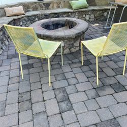 Two Outdoor Metal Chairs.