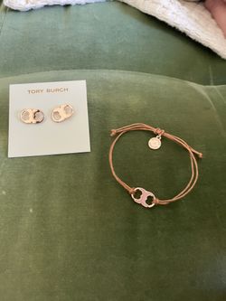 Brand New Tory Burch Earring And Bracelet Set