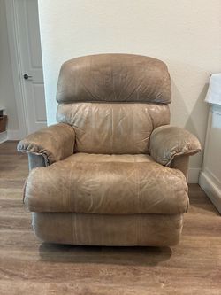 La-Z-Boy Tan Leather Recliner