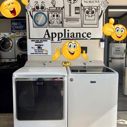 Maytag Glass-top Washer & Dryer Set 