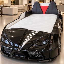 Race Car Bed Frame with Mattress