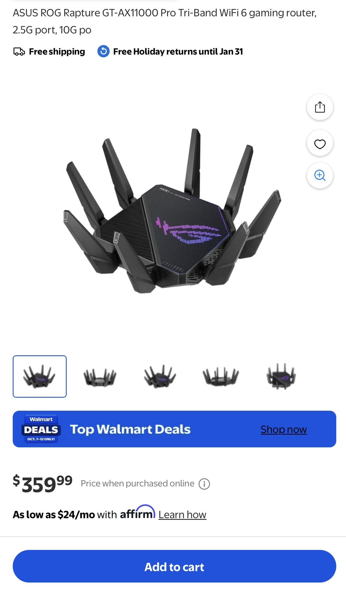 Gaming router ASUS ROG Rapture GT AX11000 Pro