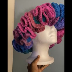 Handmade Crochet Ruffle Hat