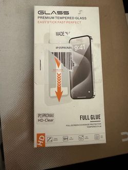 iPhone 15 Pro Max Tempered Glass Screen Protector