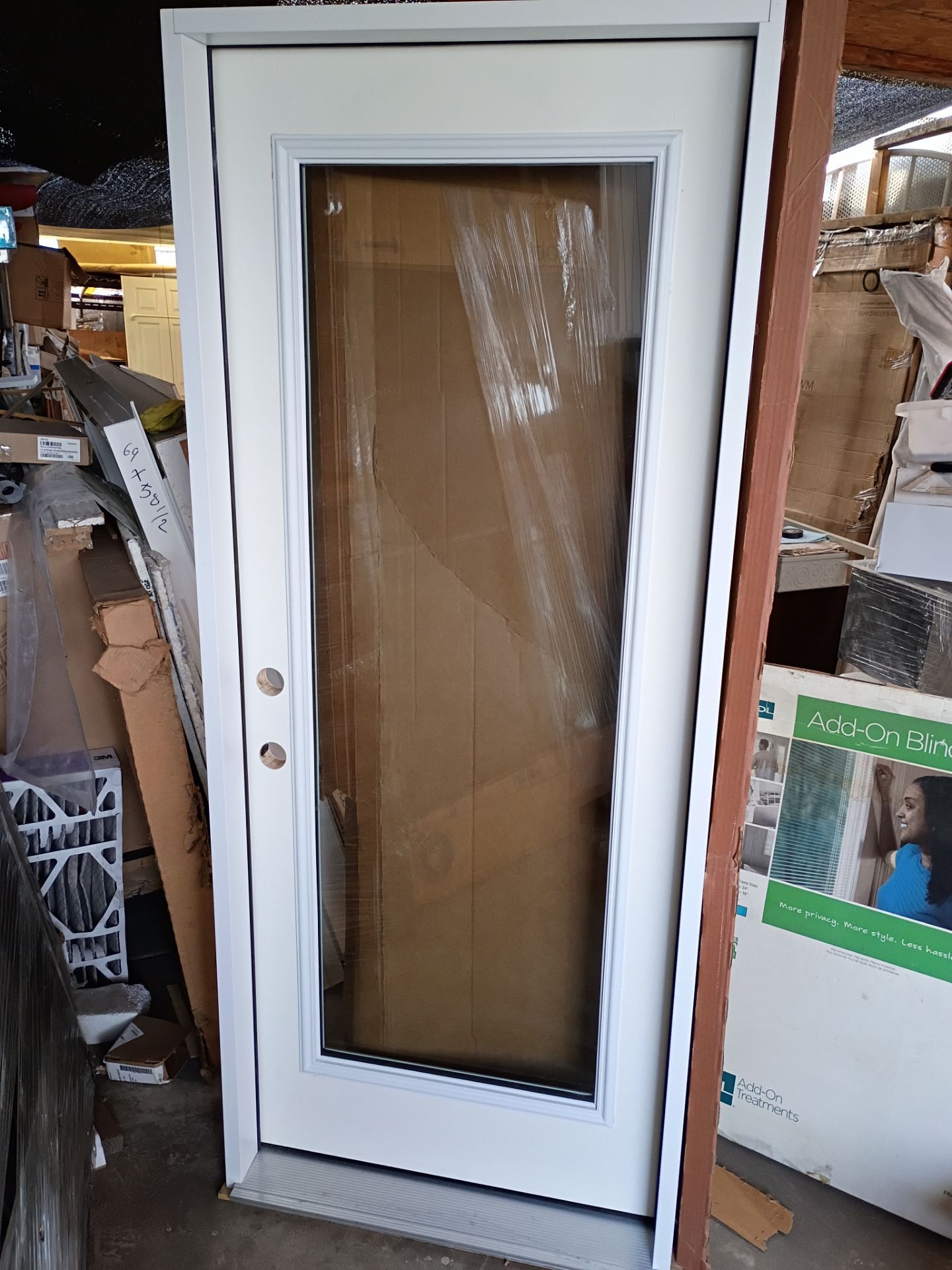 32x79 exterior door fiberglass prehung right hand,wide frame