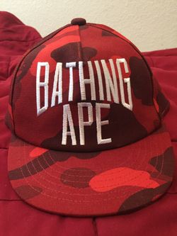 Bape Red Camo SnapBack Authentic