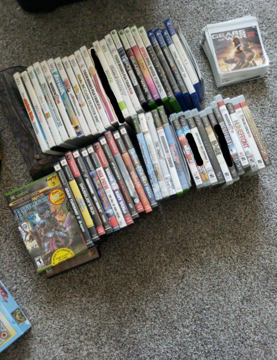 Lots of Wii, Wii U, Xbox, Xbox 360, Xbox one, Ps2, Ps3, Ps4, Etc. 