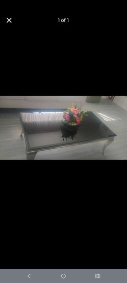 Glass coffee table