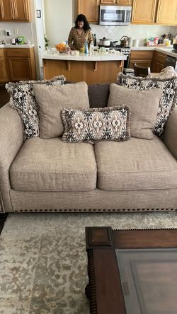 Sofa + love seat and tables