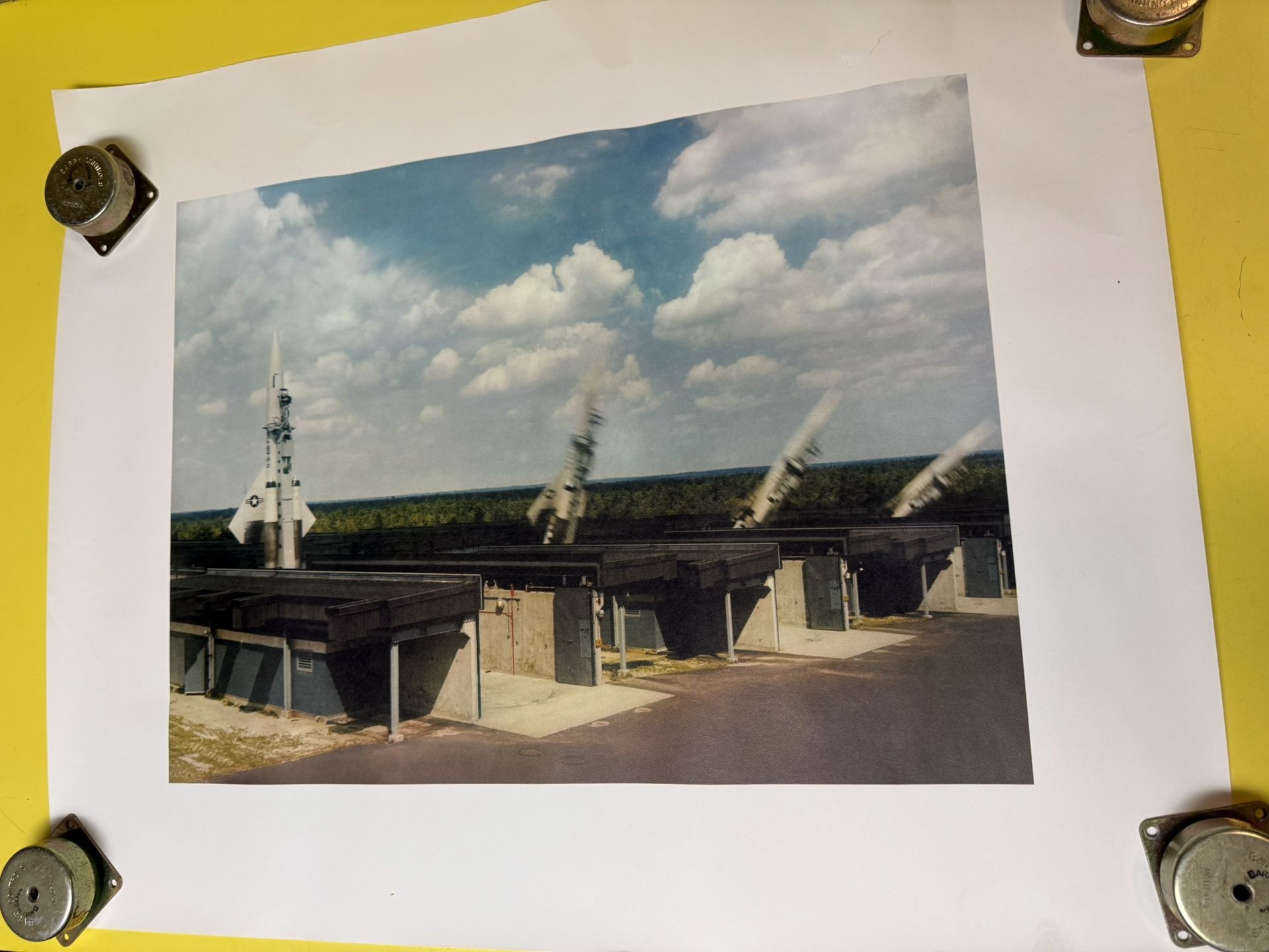 Vintage 1960s missile launching poster