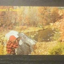 Hunter's Dream Ozzie Sweet Deer Hunter New Canaan Connecticut 1960's Dexter Press Vintage Collectible Postcard Post Card PC