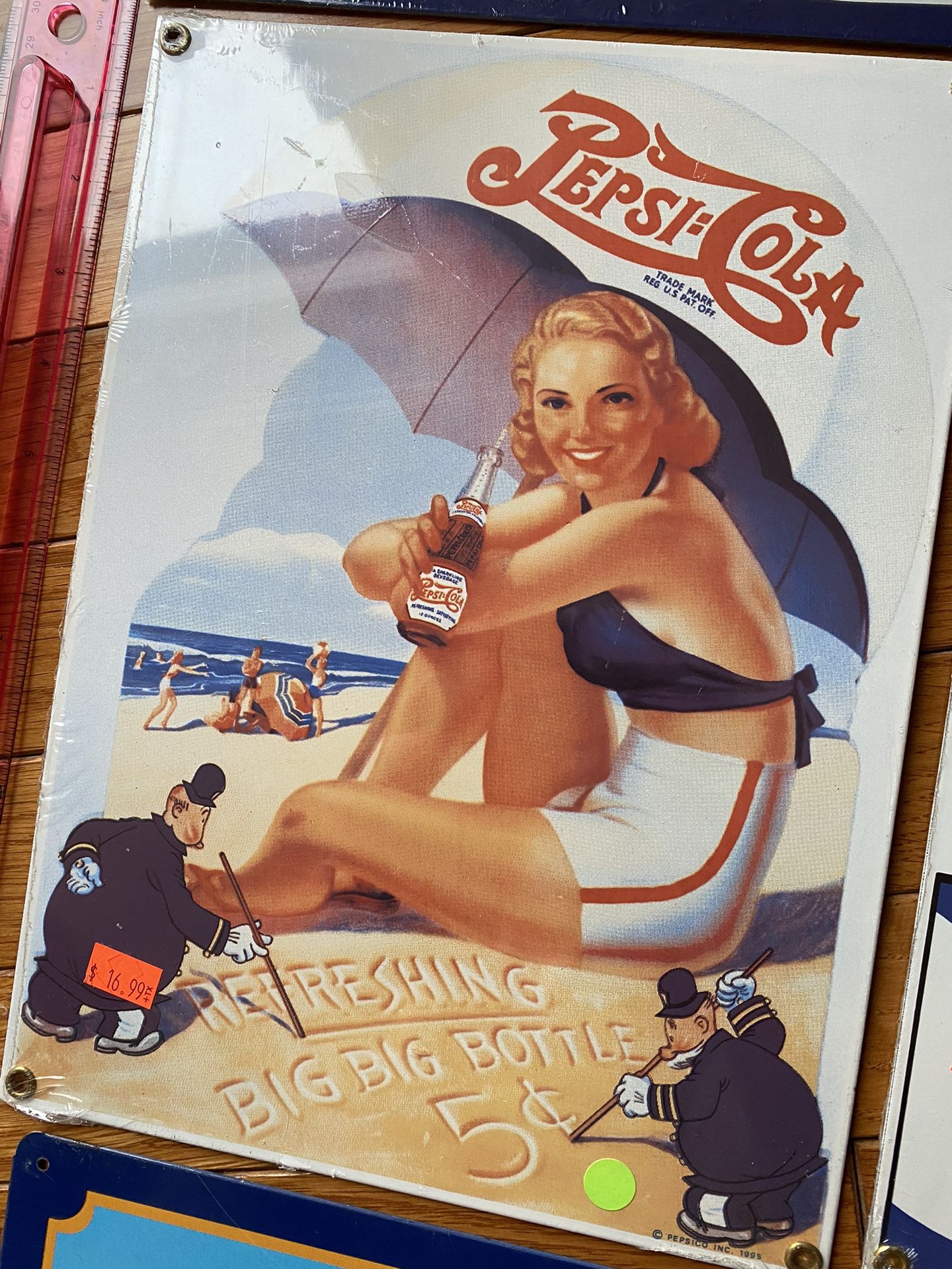 Ande offers Rooney Pepsai Cola Porcelain Metal Sign