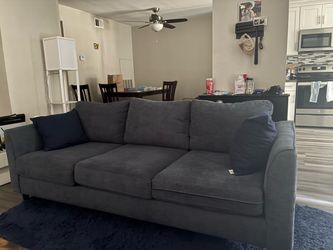 Blue three person couch