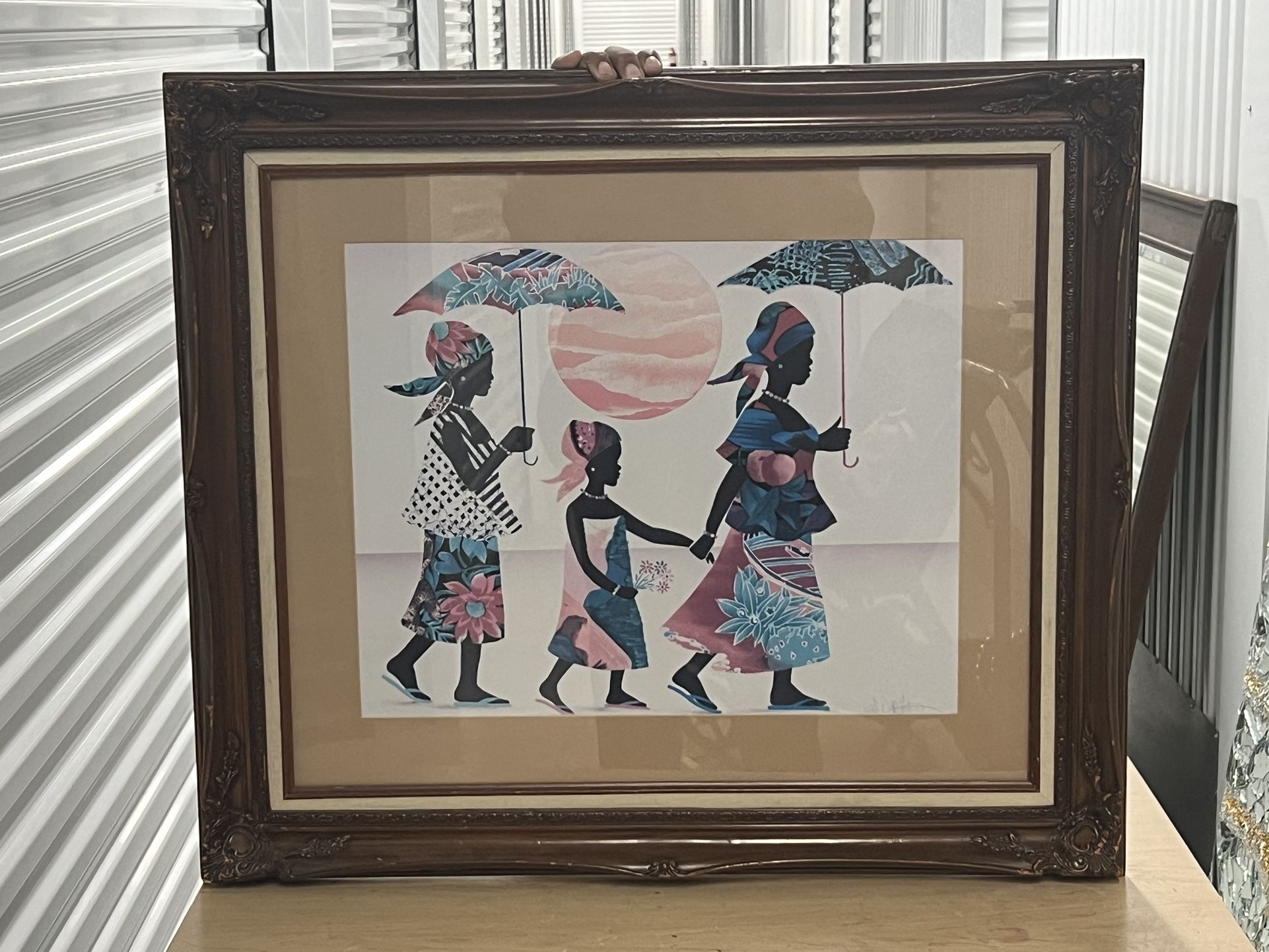African Painting- Wood Framed