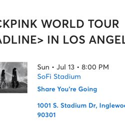 Blackpink ticket Los Angeles July 13