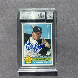 Vintage 1976 Topps #169 Graig Nettles w/ On Card Auto. Negotiable 