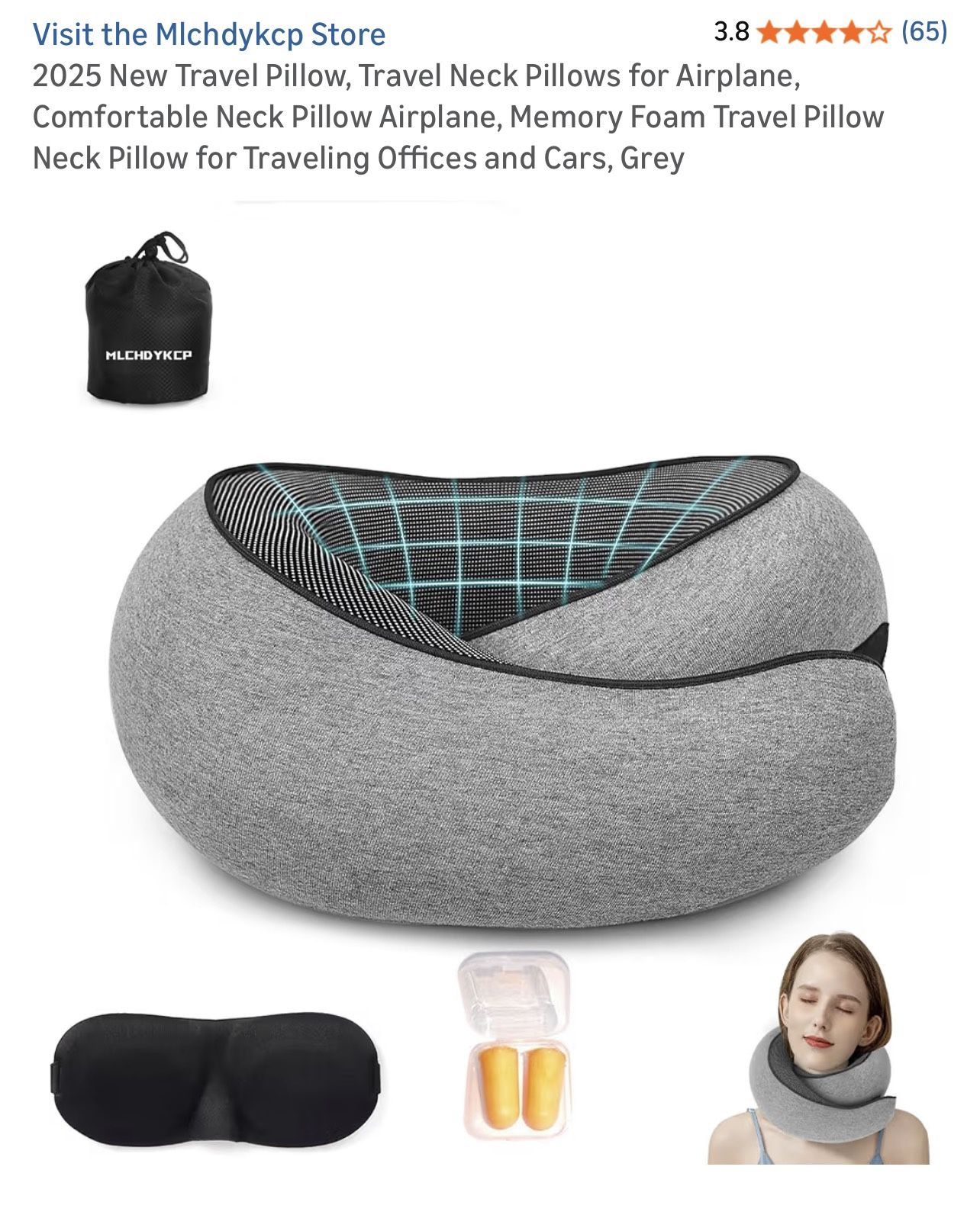 Travel Neck Pillow Memory Foam