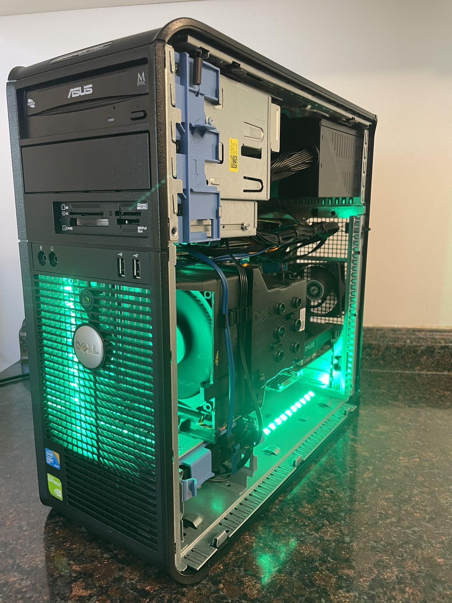 Custom Dell Optiplex 780: Intel Q9650, Nvidia GTX 1050 Ti, 16GB Ram, 1TB SSD, 600 Watt PSU, Windows 10 Pro, Office 2021