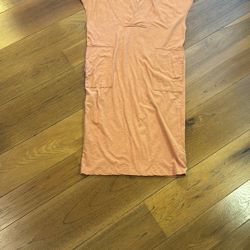 Stitch Drop Cross Over V Neck Dress