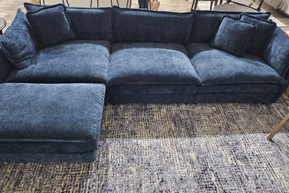 New Deep Blue Sofa